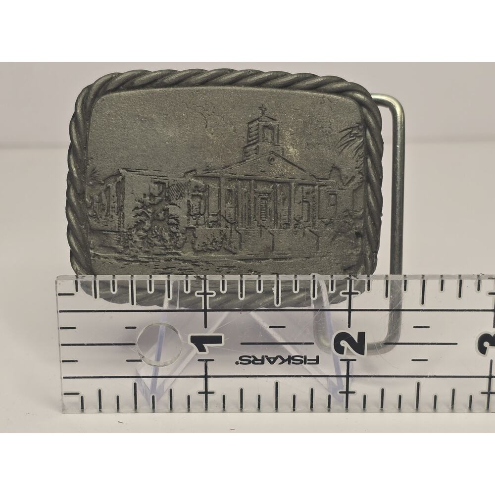Vintage Old Saybrook Pewter Belt Buckle 2.25"